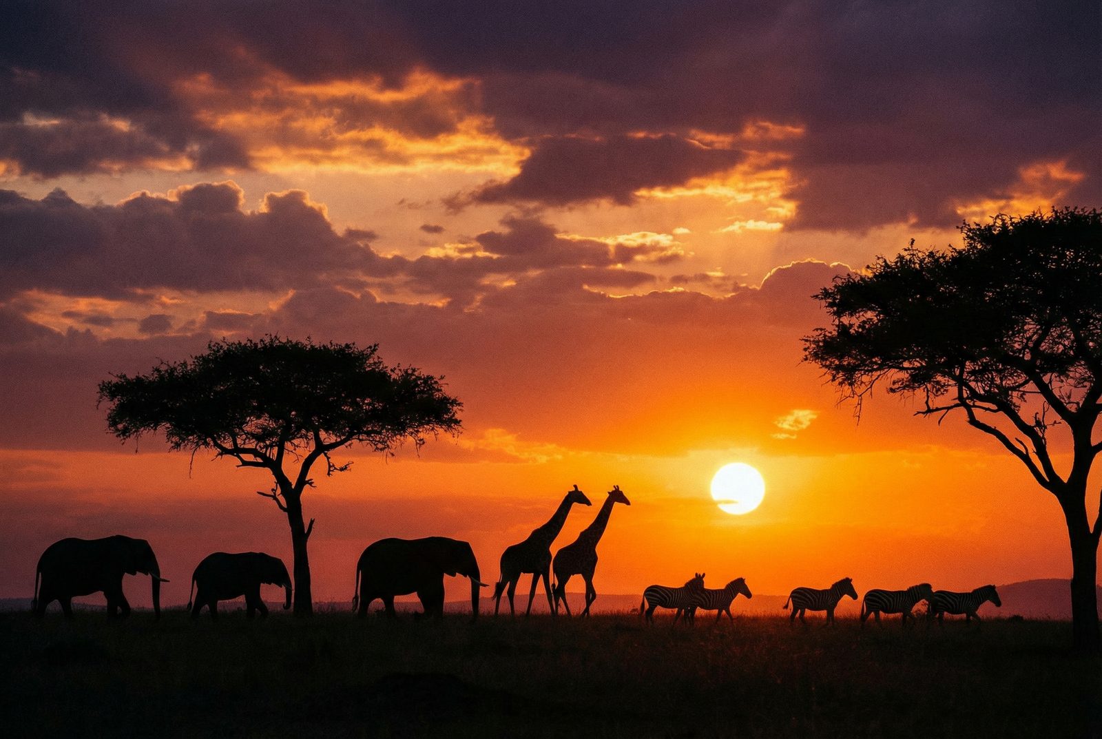 麻豆非洲草原日落视频